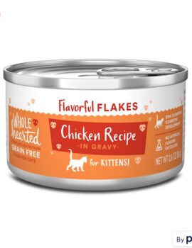 WholeHearted Grain-Free Chicken Recipe Flakes in Gravy Wet Kitten Food, 2.8 oz.