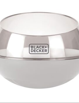 BLACK+DECKER White Rocking Interactive Slow Feeder Dog Bowl, 2 Cups