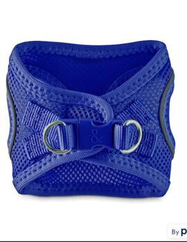 YOULY Blue Reflective Mesh Dog Harness, XX-Small/X-Small