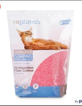 So Phresh Scoopable Odor-Lock Clumping Micro Crystal Cat Litter in Pink Silica, 8 lbs.