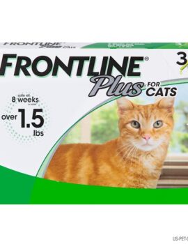 FRONTLINE Plus Flea and Tick Treatment for Cats over 1.5 lbs., 3 Treatments