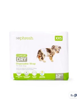 So Phresh XX-Small Dry Comfort Disposable Wrap For Male Dogs, Count of 12