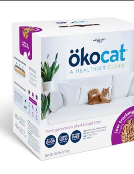 Okocat Low Tracking Clumping Mini-Pellets Wood Cat Litter, 14.8 lbs.