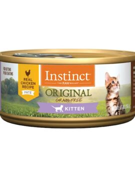 Instinct Original Kitten Grain Free Real Chicken Recipe Natural Wet Canned Cat Food, 5.5 oz., Case of 12